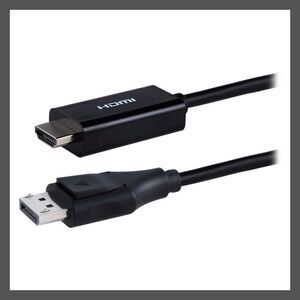 Philips -  6' Display Port to HDMI Cable - Black Black